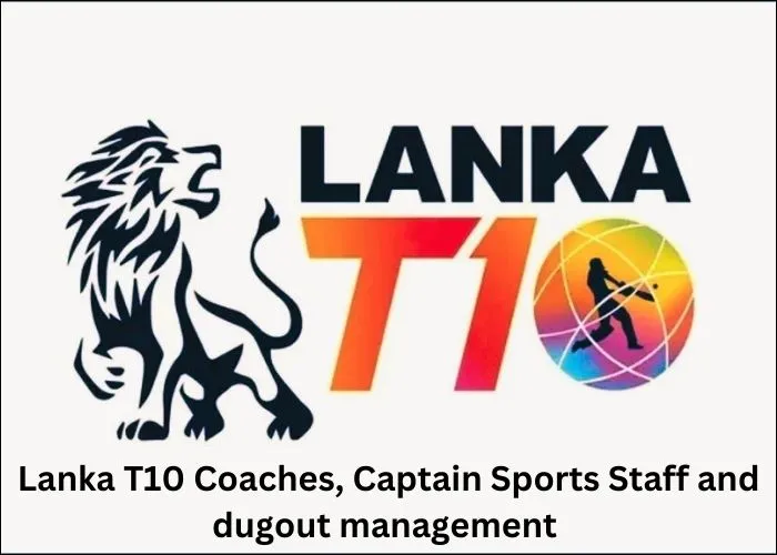 Lanka T10 Coaches 2024 team photo featuring experienced cricket professionals, taken during the inaugural T10 League in Sri Lanka.