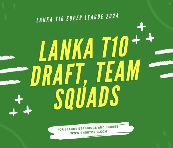 Complete Lanka T10 draft team squad lineup for all six teams