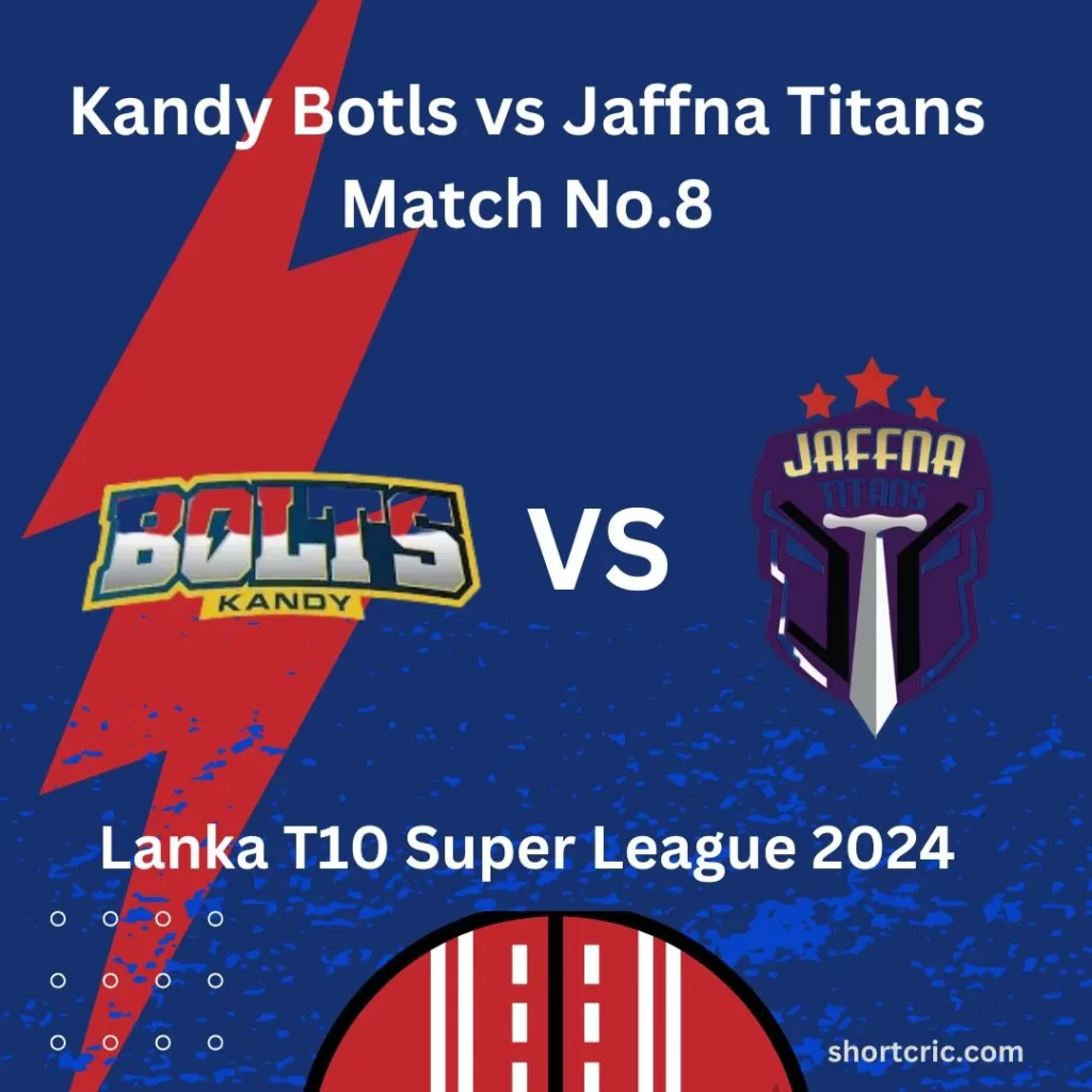 Kandy Bolts and Jaffna Titans teams on the field during Match 8 of the Lanka T10 Super League 2024.