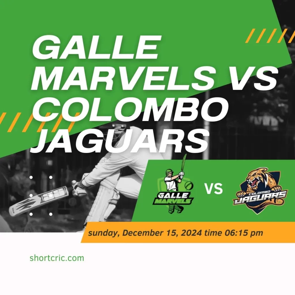 Colombo vs. Galle Match: "Colombo Jaguars vs. Galle Marvels at Pallekele Stadium in Lanka T10 Super League 2024.